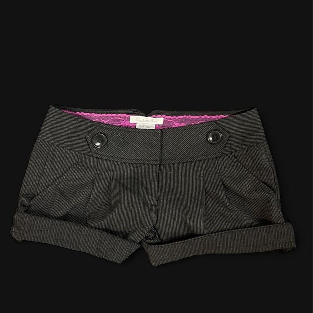 Y2k pinstripe mini shorts
